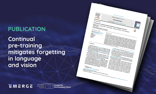 Publication: Continual pre-training mitigates forgetting in language and vision 