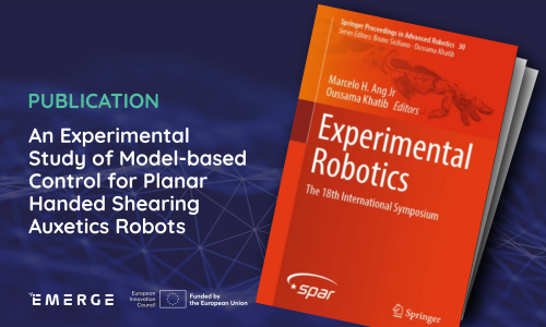 Publication: An Experimental Study of Model-based Control for Planar Handed Shearing Auxetics Robots 
