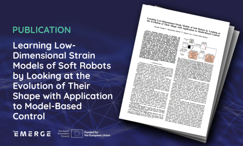 Publication: Learning Low-Dimensional Strain Models of Soft Robots by Looking at the Evolution of Their Shape with Application to Model-Based Control