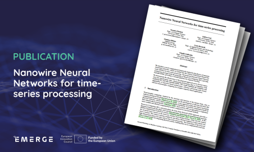 Publication: Nanowire Neural Networks for time-series processing