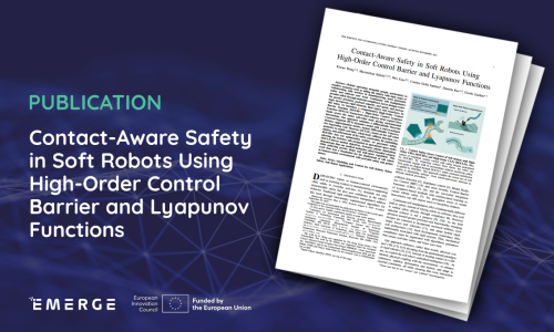 Publication: Contact-Aware Safety in Soft Robots Using High-Order Control Barrier and Lyapunov Functions 