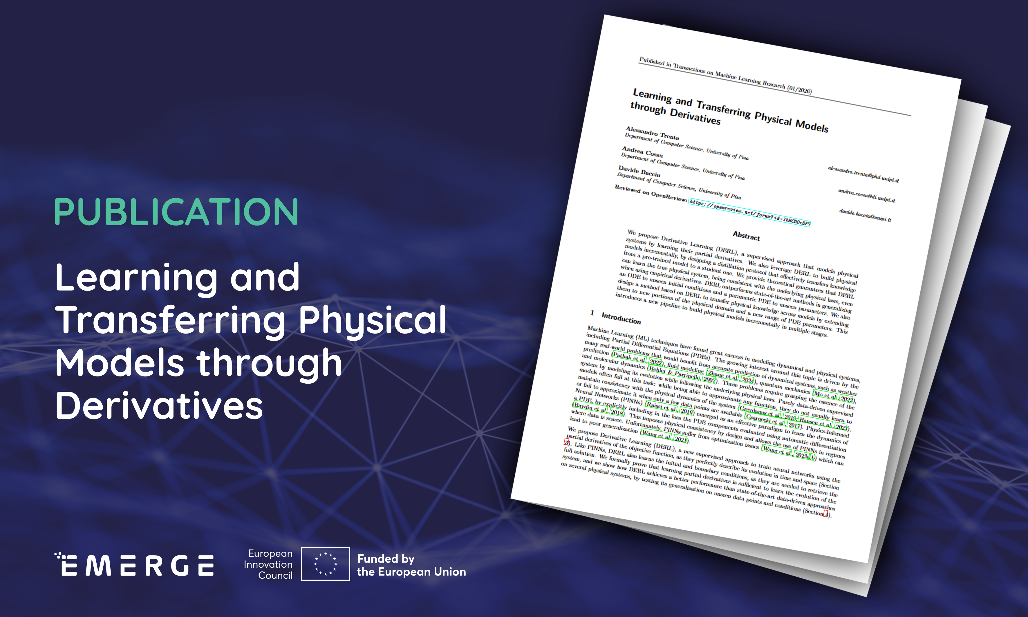 Publication: Learning and Transferring Physical Models through Derivatives 