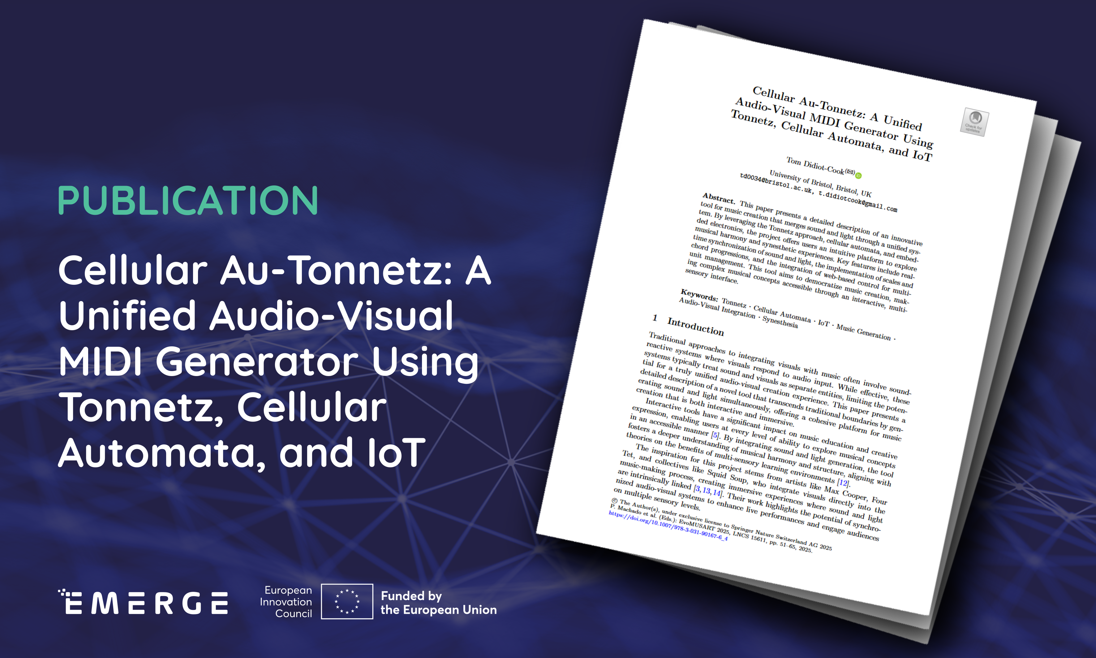 Publication: Cellular Au-Tonnetz: A Unified Audio-Visual MIDI Generator Using Tonnetz, Cellular Automata, and IoT 
