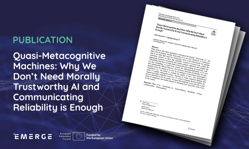 Publication: Quasi-Metacognitive Machines: Why We Don’t Need Morally Trustworthy AI and Communicating Reliability is Enough