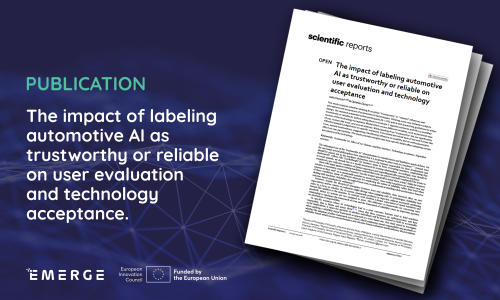 Publication: The impact of labeling automotive AI as trustworthy or reliable on user evaluation and technology acceptance. 